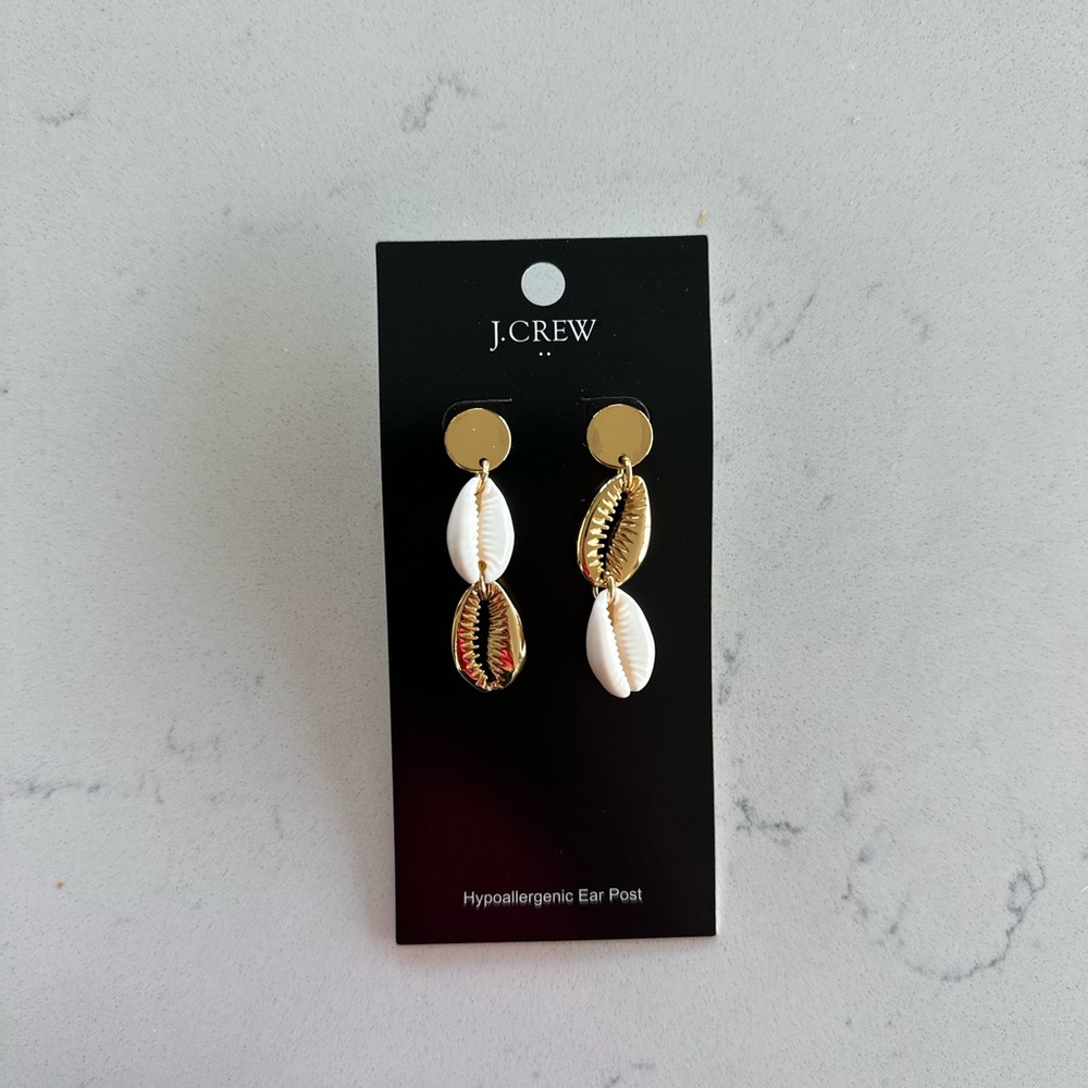 New J.Crew Shell Earrings